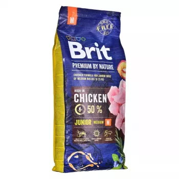 Brit Premium by Nature Junior Medium Chicken kuiv koeratoit 15 kg