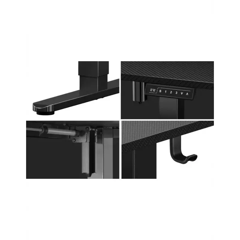 Sirge mängulaud Huzaro Hero 8.2 Must MDF ristkülikukujuline 1200x600 mm, reguleeritav kõrgus 720–1180 mm, 80 kg kandevõime