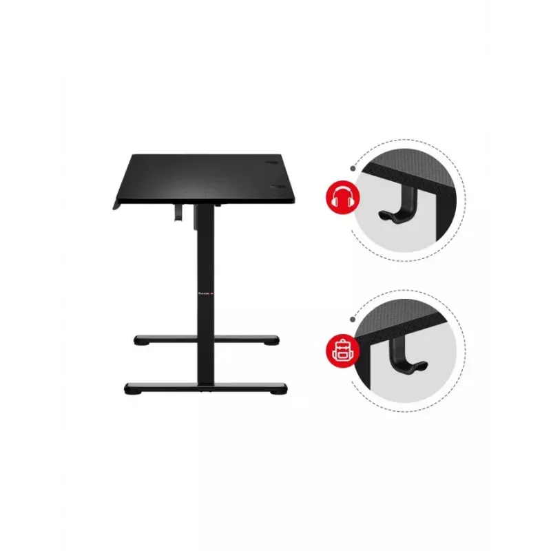Sirge mängulaud Huzaro Hero 8.2 Must MDF ristkülikukujuline 1200x600 mm, reguleeritav kõrgus 720–1180 mm, 80 kg kandevõime