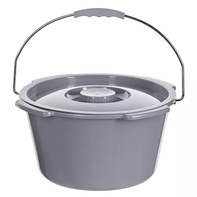 Kokkupandav tualett-tool ANTAR käetugede, hoiukasti, terasraamiga, reguleeritava kõrgusega 35–50 cm, max koormus 120 kg, hall