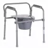 Kokkupandav tualett-tool ANTAR käetugede, hoiukasti, terasraamiga, reguleeritava kõrgusega 35–50 cm, max koormus 120 kg, hall