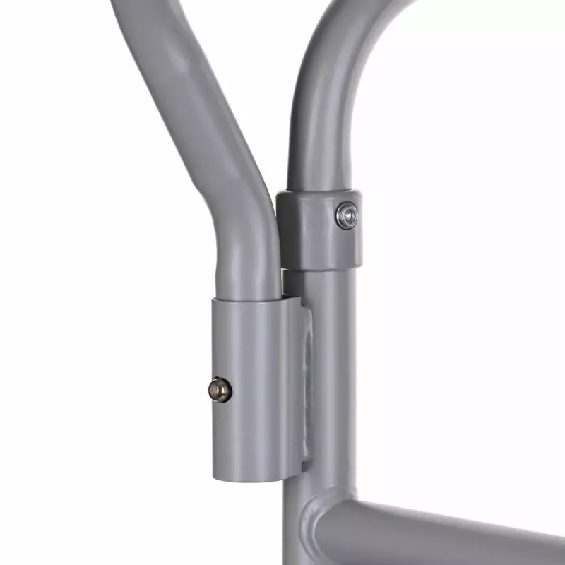 Kokkupandav tualett-tool ANTAR käetugede, hoiukasti, terasraamiga, reguleeritava kõrgusega 35–50 cm, max koormus 120 kg, hall