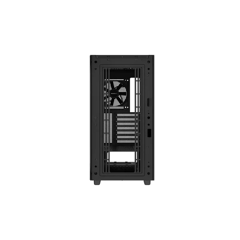 PC korpus DeepCool CH510 Midi Tower Must — karastatud klaas, microATX/ATX, toetab 360 mm ees/üleval radiaatoreid, maks GPU 38 cm, toiteplokk all, 7 laienduspesa