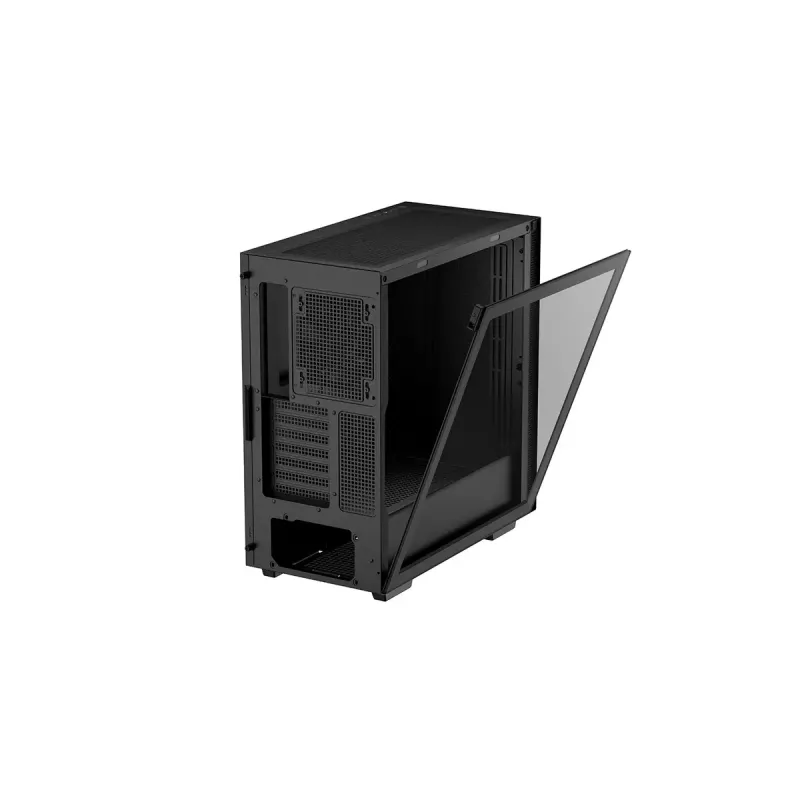 PC korpus DeepCool CH510 Midi Tower Must — karastatud klaas, microATX/ATX, toetab 360 mm ees/üleval radiaatoreid, maks GPU 38 cm, toiteplokk all, 7 laienduspesa