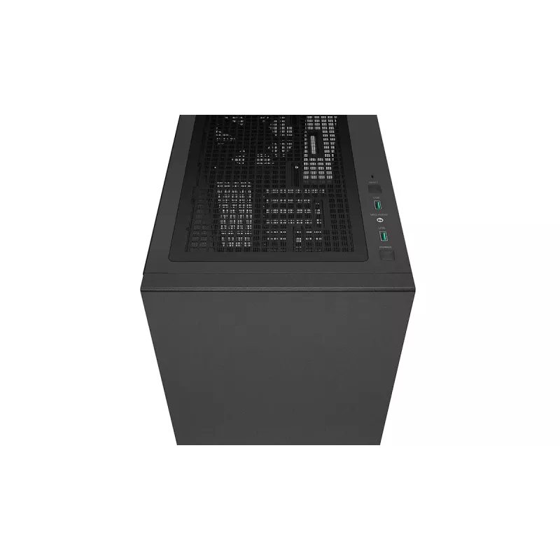 PC korpus DeepCool CH510 Midi Tower Must — karastatud klaas, microATX/ATX, toetab 360 mm ees/üleval radiaatoreid, maks GPU 38 cm, toiteplokk all, 7 laienduspesa