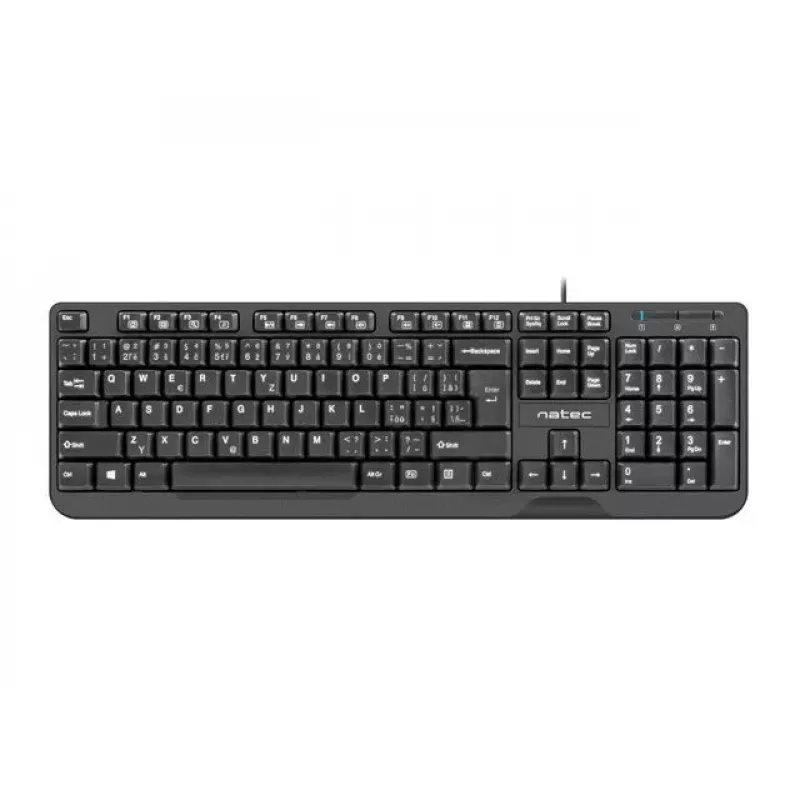 Juhtmega USB-klaviatuur NATEC NKL-1151 — Must, CZ-SK (slovaki) paigutus, 104 klahvi, USB-juhtmega, 1,8 m kaabel