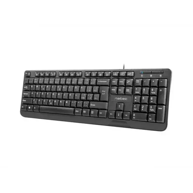 Juhtmega USB-klaviatuur NATEC NKL-1151 — Must, CZ-SK (slovaki) paigutus, 104 klahvi, USB-juhtmega, 1,8 m kaabel