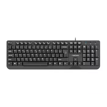Juhtmega USB-klaviatuur NATEC NKL-1151 — Must, CZ-SK (slovaki) paigutus, 104 klahvi, USB-juhtmega, 1,8 m kaabel