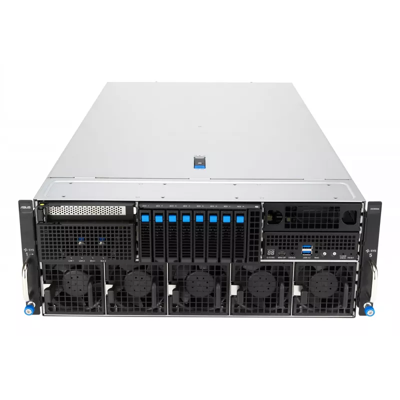 Rack-server ASUS ESC8000A-E13 (4U) Silver — LGA 6096, AMD EPYC, DDR5, kuni 3 TB, 24 DIMM, 2× protsessor, 3200 W PSU