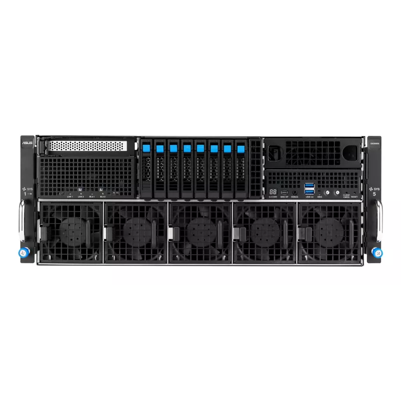 Rack-server ASUS ESC8000A-E13 (4U) Silver — LGA 6096, AMD EPYC, DDR5, kuni 3 TB, 24 DIMM, 2× protsessor, 3200 W PSU