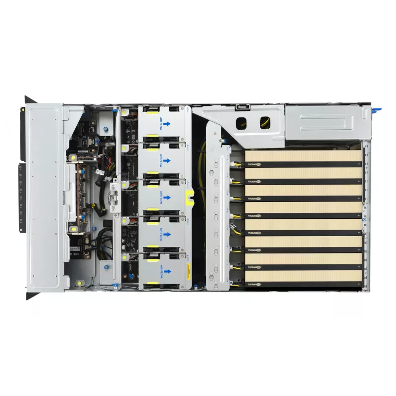 Rack-server ASUS ESC8000A-E13 (4U) Silver — LGA 6096, AMD EPYC, DDR5, kuni 3 TB, 24 DIMM, 2× protsessor, 3200 W PSU