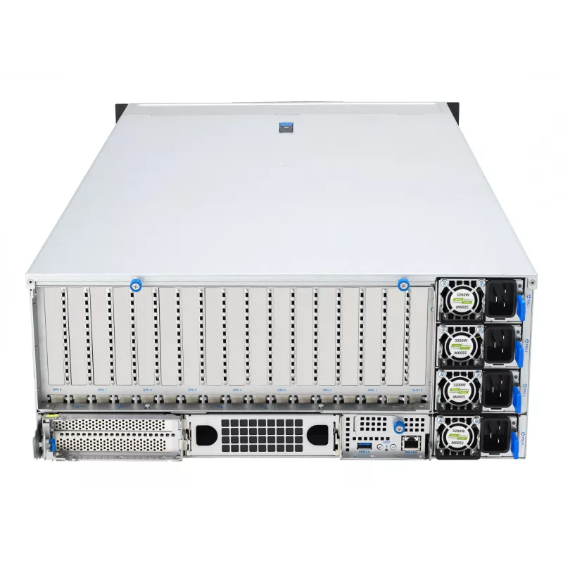 Rack-server ASUS ESC8000A-E13 (4U) Silver — LGA 6096, AMD EPYC, DDR5, kuni 3 TB, 24 DIMM, 2× protsessor, 3200 W PSU