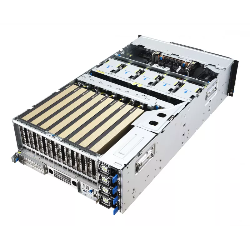 Rack-server ASUS ESC8000A-E13 (4U) Silver — LGA 6096, AMD EPYC, DDR5, kuni 3 TB, 24 DIMM, 2× protsessor, 3200 W PSU