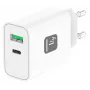 Techly IPW-USB-30WACG mobiilseadme laadija, universaalne, valge, vahelduvvool, kiirlaadimine, siseruumides