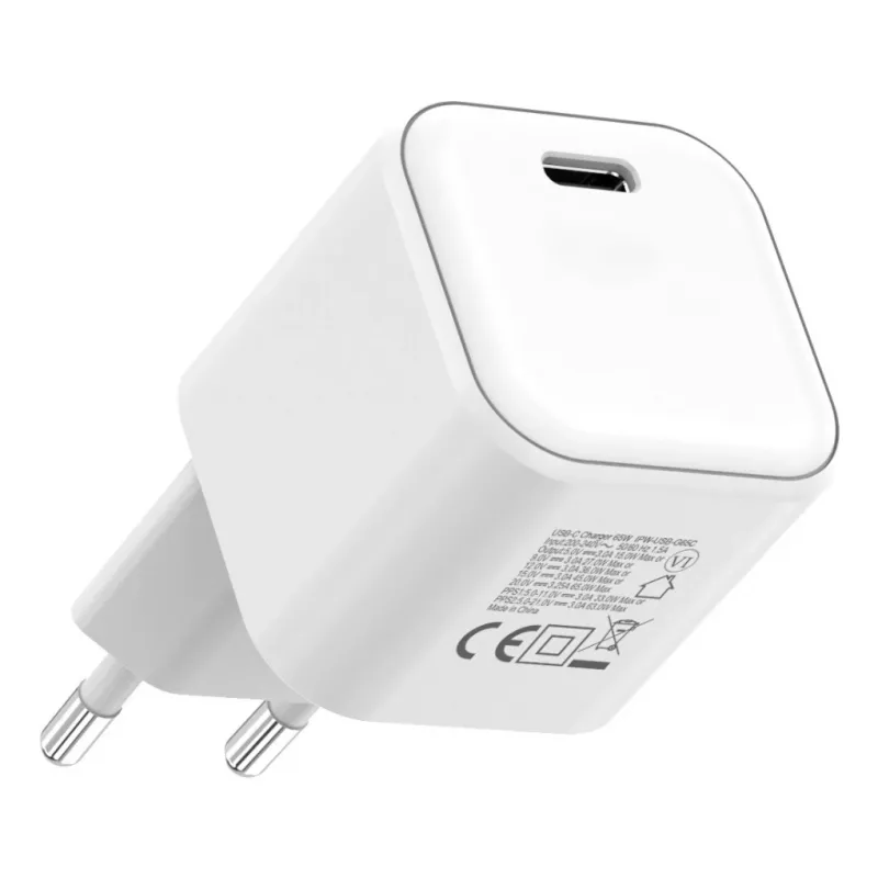 Techly IPW-USB-G65C mobiilseadme laadija Universaalne Valge Vahelduvvool Kiirlaadimine Siseruumides