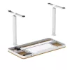 Elektrikõrgusega reguleeritav laud ActiveJet ET119W-C 140x70 cm — 1 mootor, kõrgus 725–1225 mm, valge/tamm