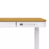 Elektrikõrgusega reguleeritav laud ActiveJet ET119W-C 140x70 cm — 1 mootor, kõrgus 725–1225 mm, valge/tamm