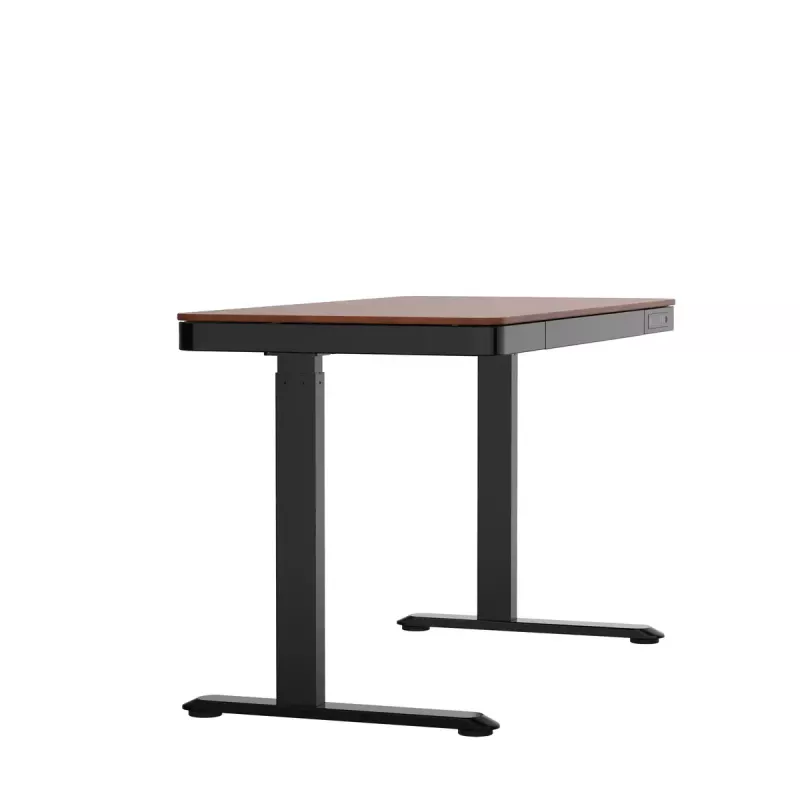 Laud ActiveJet ET119W-C elektriline kõrguse reguleerimisega laud 140x70 cm must/pähkel USB-A ja USB-C portidega