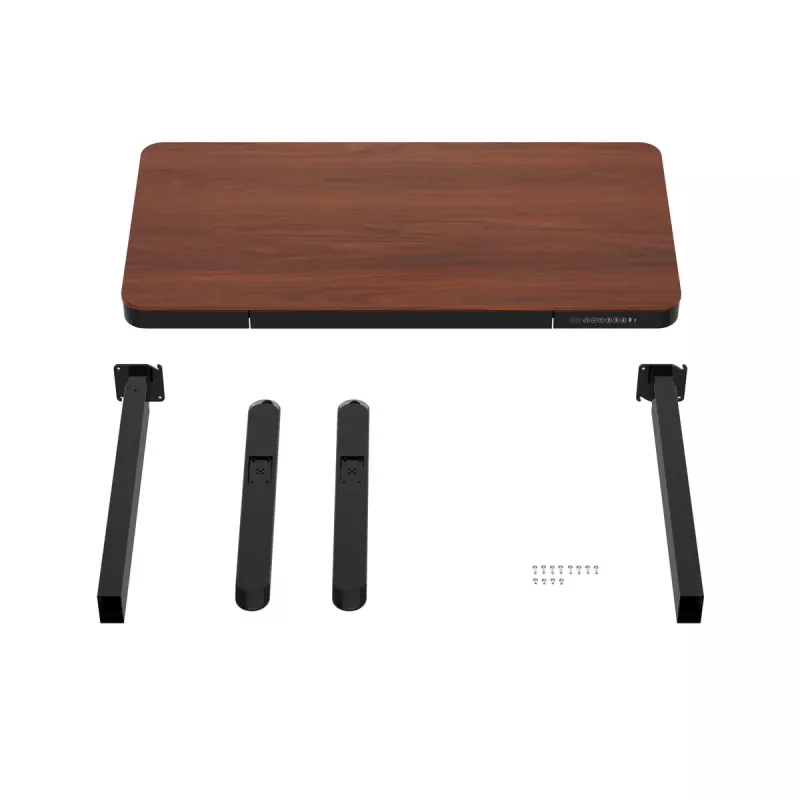 Laud ActiveJet ET119W-C elektriline kõrguse reguleerimisega laud 140x70 cm must/pähkel USB-A ja USB-C portidega