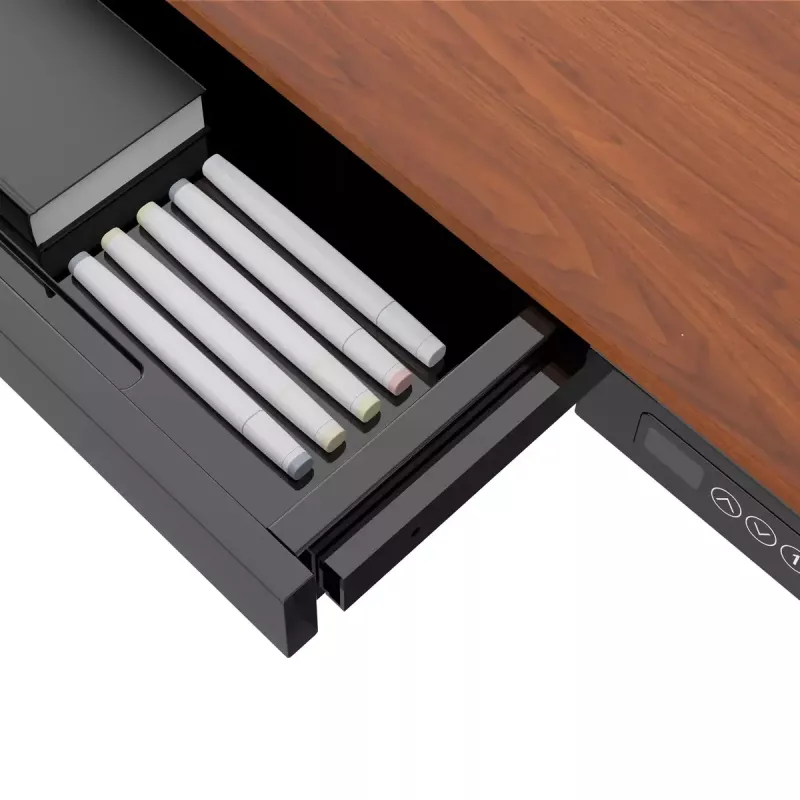 Laud ActiveJet ET119W-C elektriline kõrguse reguleerimisega laud 140x70 cm must/pähkel USB-A ja USB-C portidega