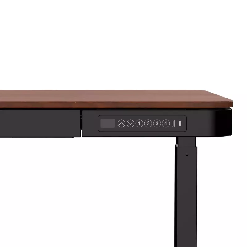 Laud ActiveJet ET119W-C elektriline kõrguse reguleerimisega laud 140x70 cm must/pähkel USB-A ja USB-C portidega