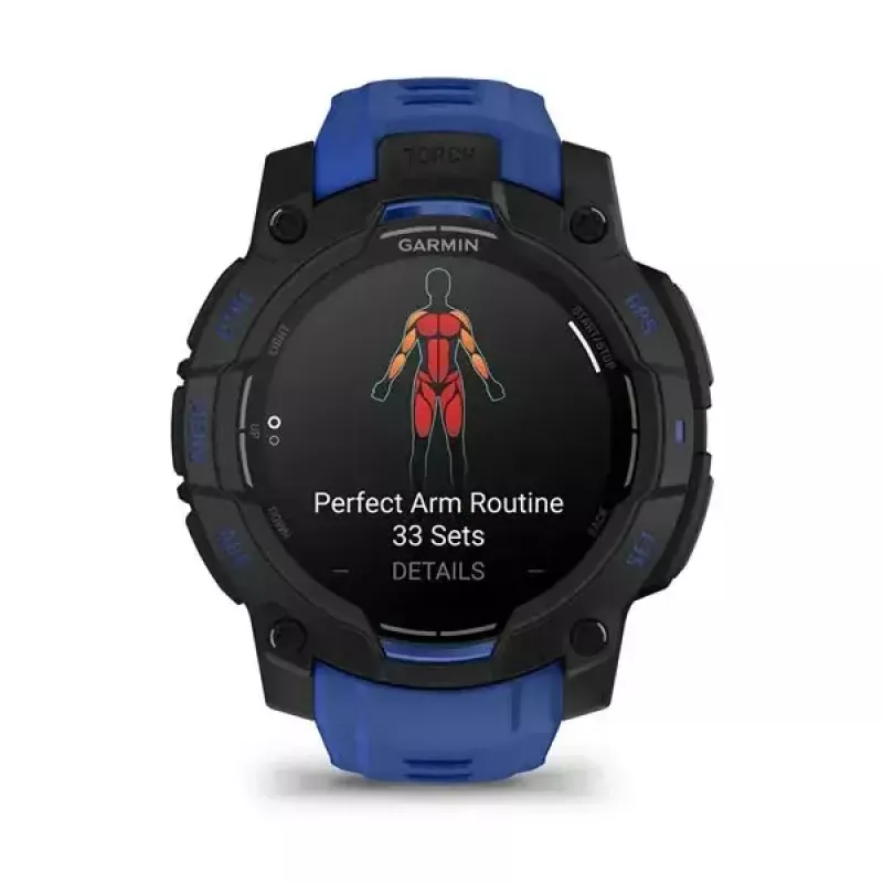 Nutikell GARMIN Instinct 3 AMOLED 1,2-tolline GPS, 45 mm korpus, 390x390 ekraan, 10 ATM, liitiumioonaku