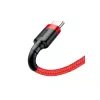 USB-A–USB-C kaabel Baseus Cafule — USB 2.0 A→C, QC3.0 laadimistugi, nailonpunutis, punane