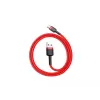 USB-A–USB-C kaabel Baseus Cafule — USB 2.0 A→C, QC3.0 laadimistugi, nailonpunutis, punane