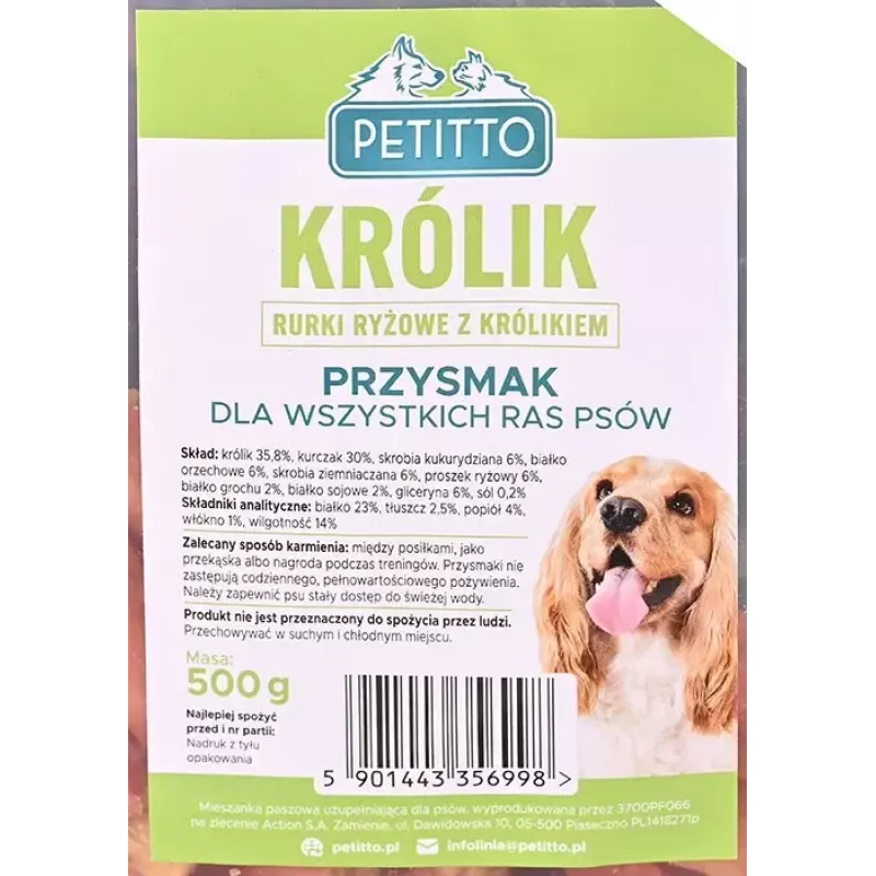 Koerte maius PALAD PETITTO riisitorud küülikutäidisega 500 g