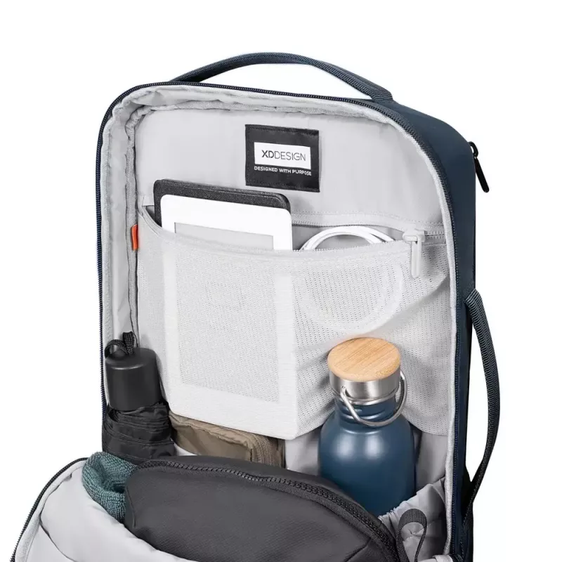 Seljakott XDDESIGN Air Backpack NAVY P706.3225 — 15 L, mahutab kuni 15,6 tolli (39,6 cm) sülearvuteid, lukustatav pealiugur