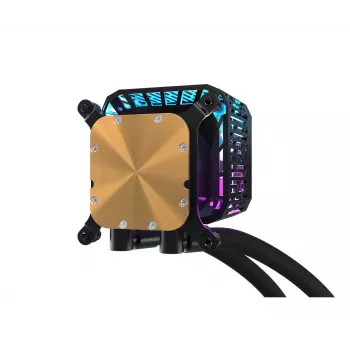 Vedelikjahutusekomplekt ASRock Phantom Gaming 360 LCD — 120 mm ventilaatorid, LGA1700/AM5/AM4, must