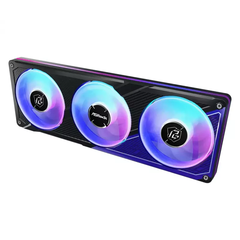 Vedelikjahutusekomplekt ASRock Phantom Gaming 360 LCD — 120 mm ventilaatorid, LGA1700/AM5/AM4, must