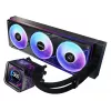 Vedelikjahutusekomplekt ASRock Phantom Gaming 360 LCD — 120 mm ventilaatorid, LGA1700/AM5/AM4, must