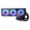 Vedelikjahutusekomplekt ASRock Phantom Gaming 360 LCD — 120 mm ventilaatorid, LGA1700/AM5/AM4, must