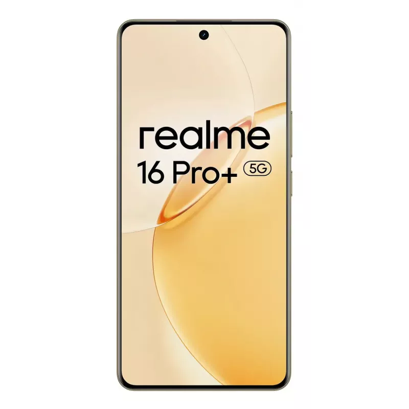 Nutitelefon REALME realme 16 Pro+ — 6,8 tolli (17,3 cm) 1280×2800, Snapdragon 7 Gen 4, 12 GB muutmälu, 512 GB, 200 MP, 7000 mAh, Kuldne