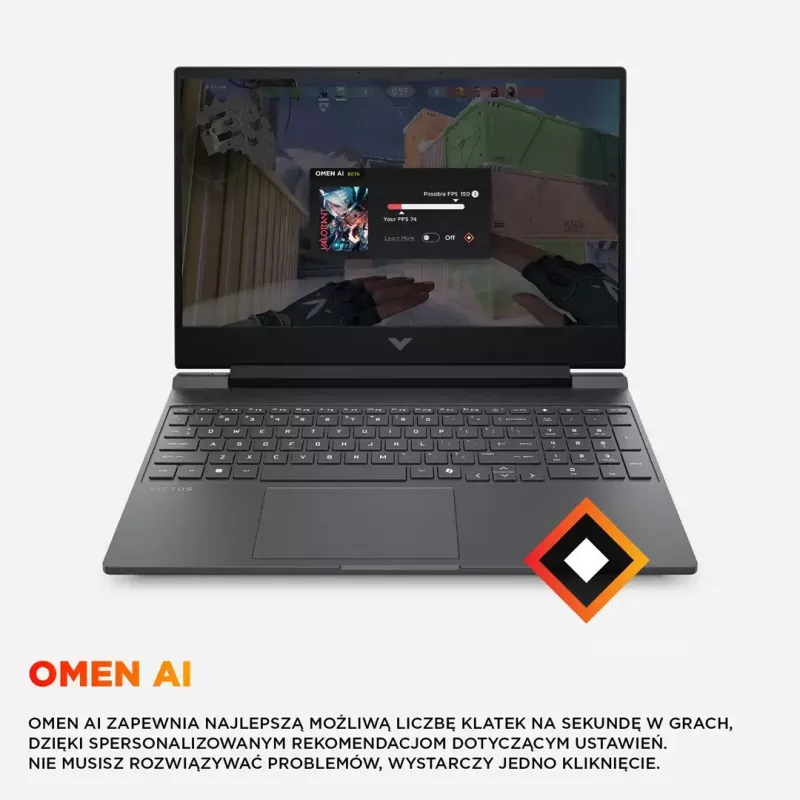 HP Victus 15-fb3231nw sülearvuti, 15,6 tolli, Ryzen 7 7445HS, 16 GB, 512 GB, RTX 4050, Win11 Home