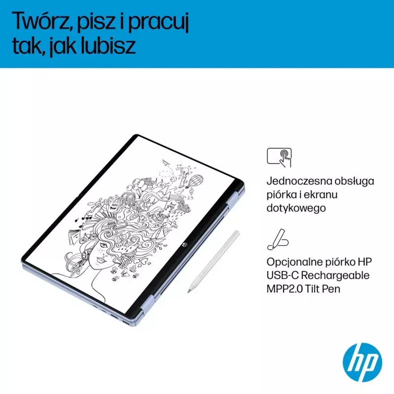 Sülearvuti HP OmniBook 5 Flip 14-fp0004nw 14 tolli Core 5 120U 16GB 512GB Win11Home Taevasinine