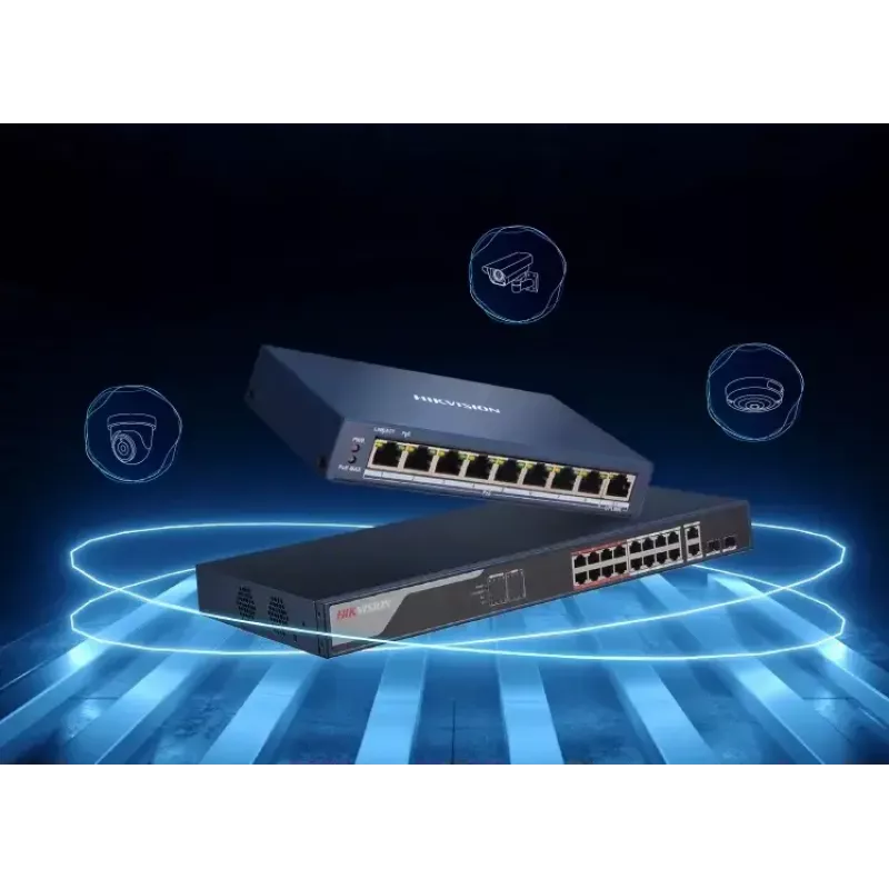 Hallatav PoE-lüliti Hikvision Pro Series 4-port Fast Ethernet (5x 10/100 RJ-45, 54V DC, 2000 MAC, 1,2 Gbit/s)