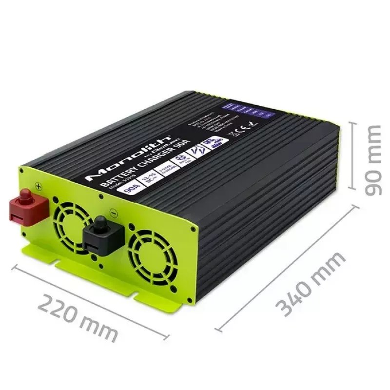 Akulaadija QOLTEC 51919 90A 12V LiFePO4 AGM GEL SLA akudele