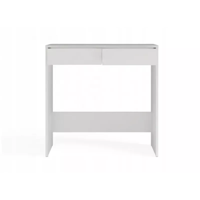 Laud top e shop MARINA 2S, valge, puitlaastplaat, 810×500×800 mm, 2 sahtlit, lamineeritud pealispind
