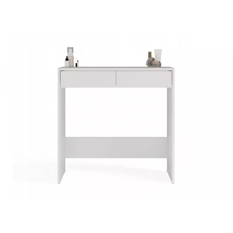 Laud top e shop MARINA 2S, valge, puitlaastplaat, 810×500×800 mm, 2 sahtlit, lamineeritud pealispind