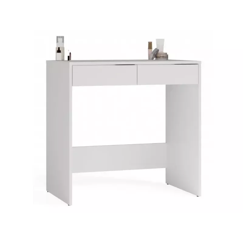 Laud top e shop MARINA 2S, valge, puitlaastplaat, 810×500×800 mm, 2 sahtlit, lamineeritud pealispind