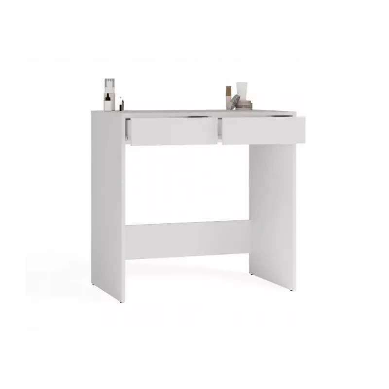 Laud top e shop MARINA 2S, valge, puitlaastplaat, 810×500×800 mm, 2 sahtlit, lamineeritud pealispind