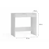 Laud top e shop MARINA 2S, valge, puitlaastplaat, 810×500×800 mm, 2 sahtlit, lamineeritud pealispind