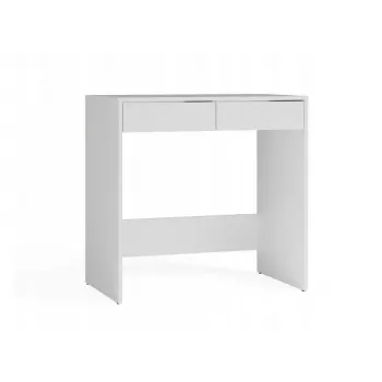Laud top e shop MARINA 2S, valge, puitlaastplaat, 810×500×800 mm, 2 sahtlit, lamineeritud pealispind