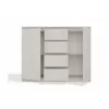 Kummut 2 ukse ja 4 sahtliga TOP E SHOP M-MP-K-MAL-2D4S/120-KASZ, cashmere, 120×40×97 cm, puitlaastplaat