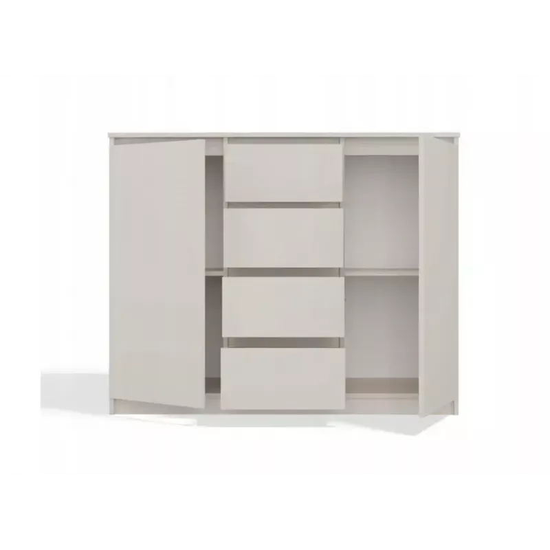 Kummut 2 ukse ja 4 sahtliga TOP E SHOP M-MP-K-MAL-2D4S/120-KASZ, cashmere, 120×40×97 cm, puitlaastplaat