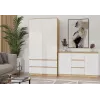 Kummut top e shop ARTISAN 2-ukseline 3-sahtliga, 1200×400×750 mm, valge, puitlaastplaat
