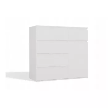 top e shop kummut MALWA 1D5S, 5 sahtlit, 1 hingedega uks, valge, 1000×400×930 mm, puitlaastplaat
