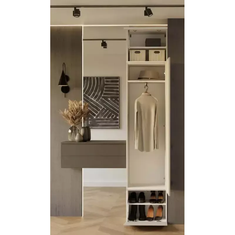 Closet top e shop HAGA Cashmere riidekapp 3 uksega, 2380×500×350 mm, puitlaastplaat, eraldiseisev